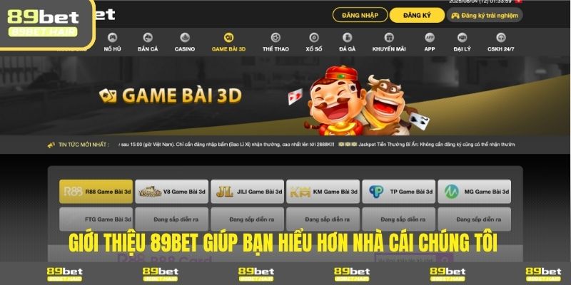 Giới thiệu 89BET giúp bạn hiểu hơn nhà cái chúng tôi 