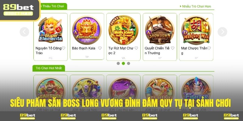 Siêu phẩm săn boss Long Vương đình đám quy tụ tại sảnh chơi 
